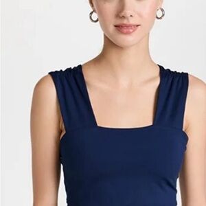 NWT Free People Midnight Navy Scalloped Edge Crop Top in Size Small